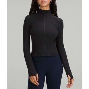 LULULEMON Nulu Cropped Define Jacket Black Women Size 4 Activewear Running Gym